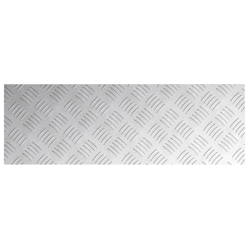 Trinn Rektangulær 2 pcs sølv 75 x 25 cm Aluminium