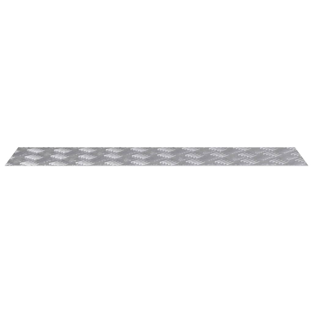 Trinn Rektangulær 2 pcs sølv 100 x 25 cm Aluminium
