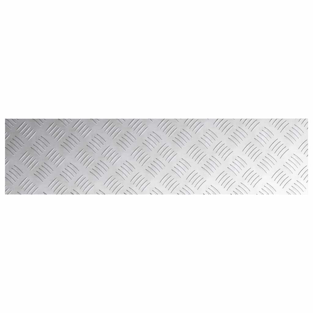 Trinn Rektangulær 2 pcs sølv 100 x 25 cm Aluminium