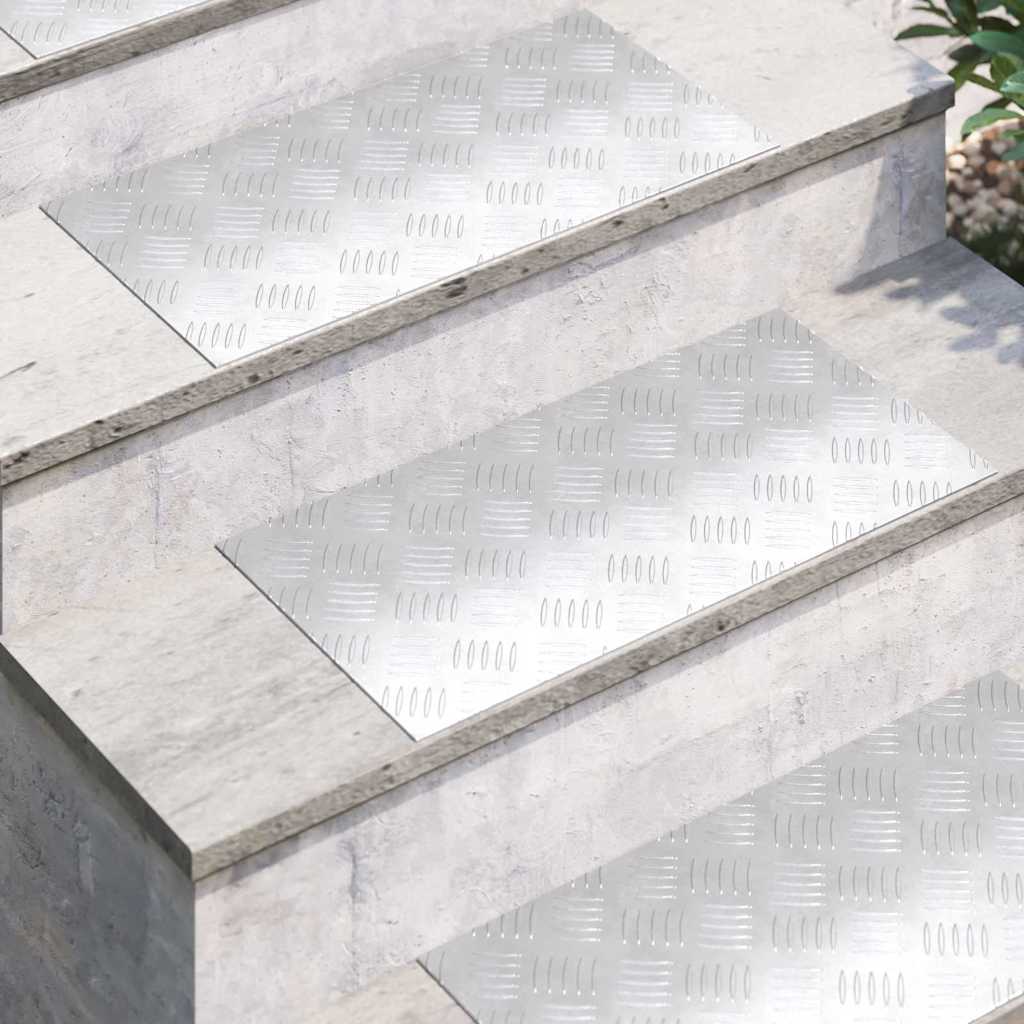Trinn Rektangulær 2 pcs sølv 60 x 30 cm Aluminium