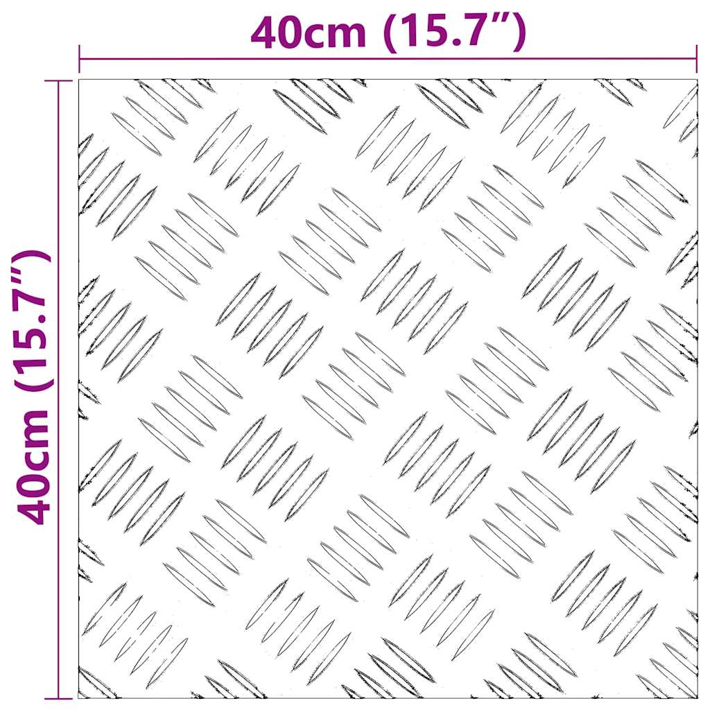 Trinn Torget 4 pcs sølv 40 x 40 cm Aluminium