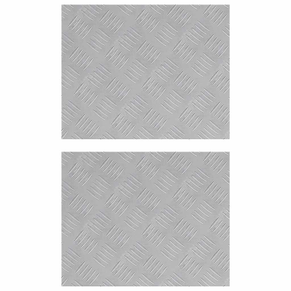 Trinn Rektangulær 2 pcs sølv 50 x 40 cm Aluminium