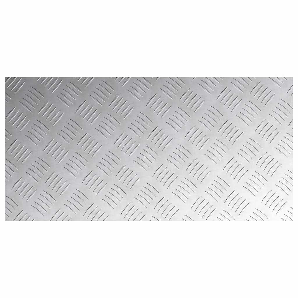 Trinn Rektangulær 4 pcs sølv 80 x 40 cm Aluminium