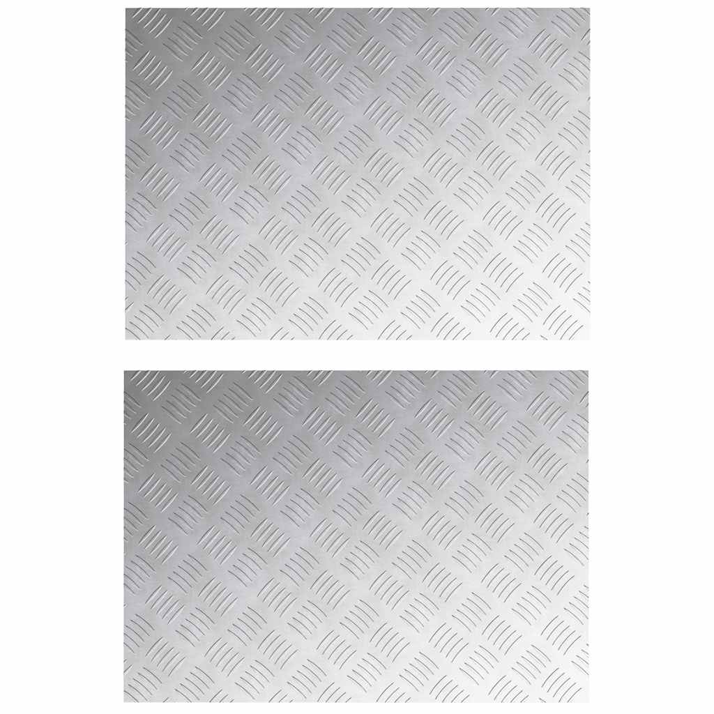 Trinn Rektangulær 2 pcs sølv 70 x 50 cm Aluminium
