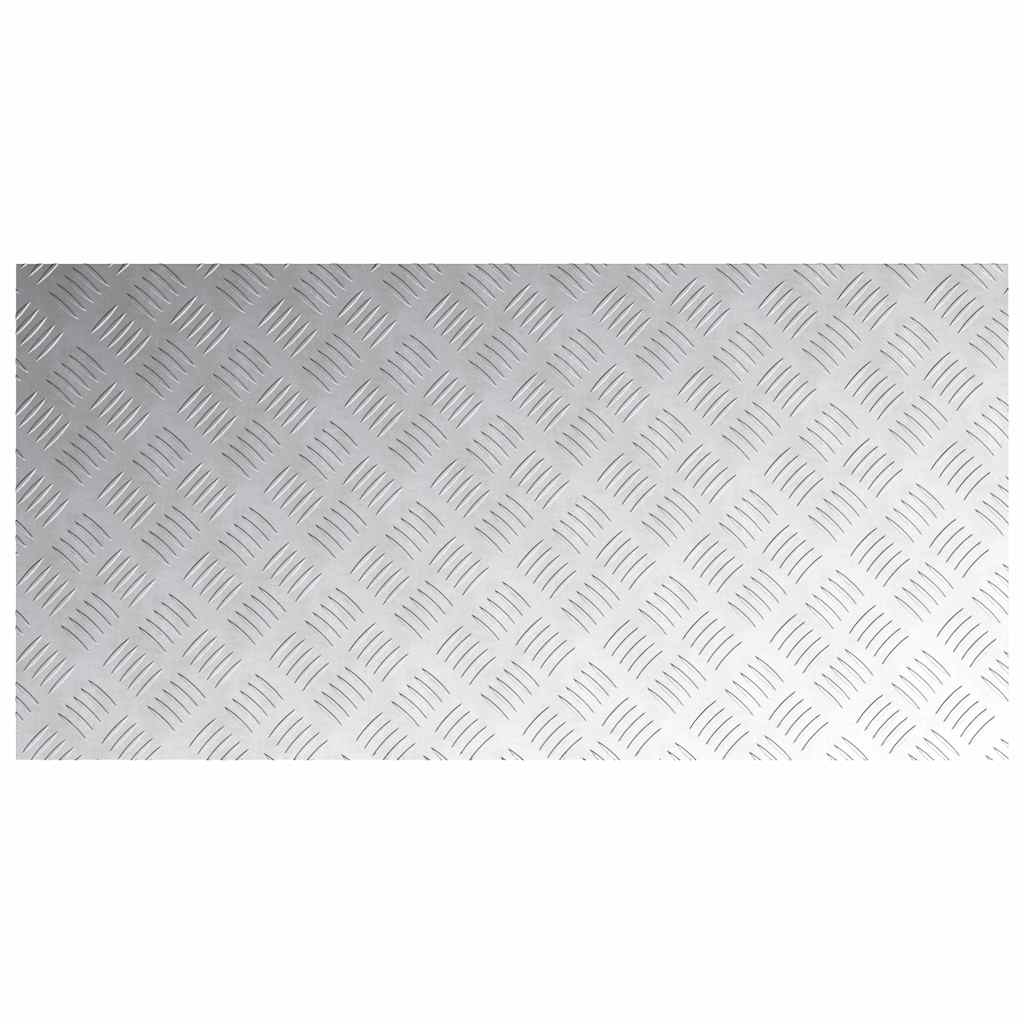 Trinn Rektangulær 4 pcs sølv 100 x 50 cm Aluminium