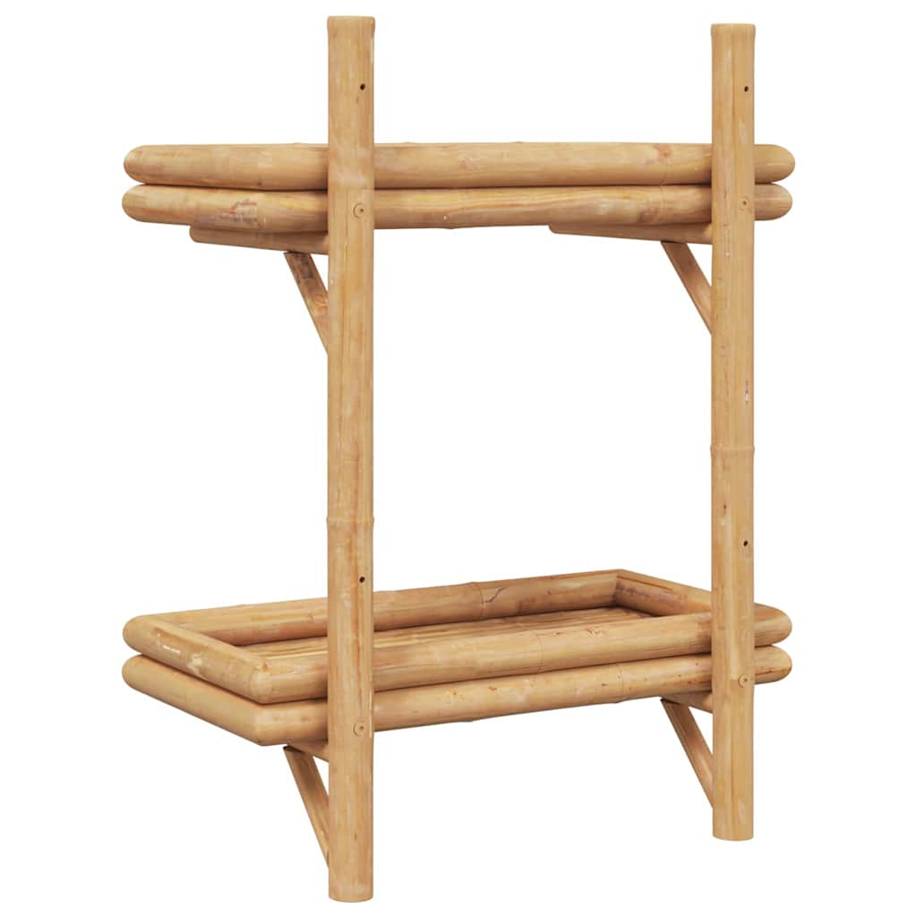 Vegghylle med hylle Veggmontert Brun 39 x 26 x 60 cm Bambus