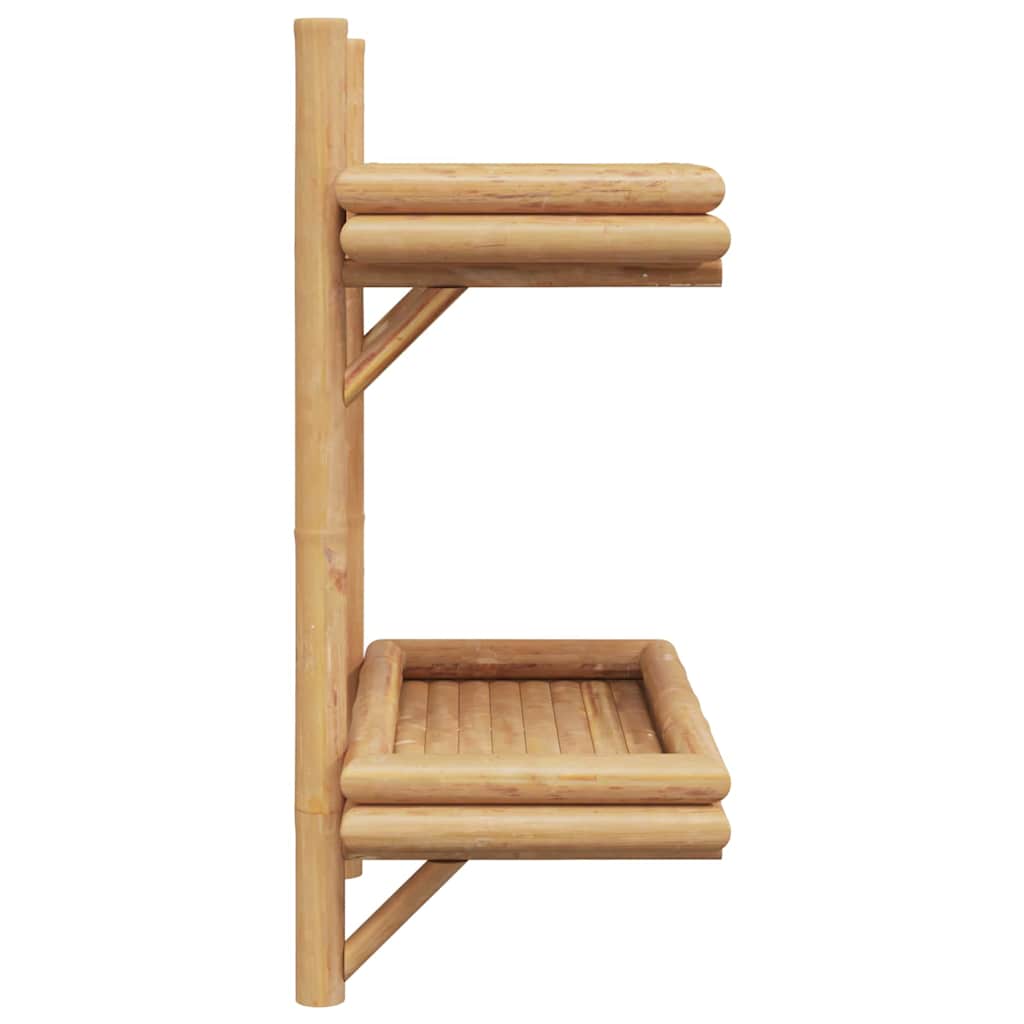 Vegghylle med hylle Veggmontert Brun 39 x 26 x 60 cm Bambus