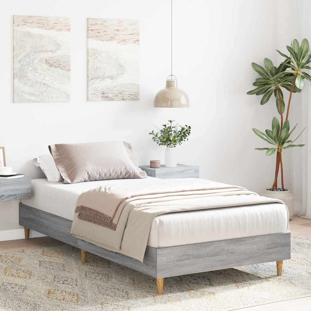 Sengestamme Grå Sonoma 203 x 93 x 25 cm Konstruert tre