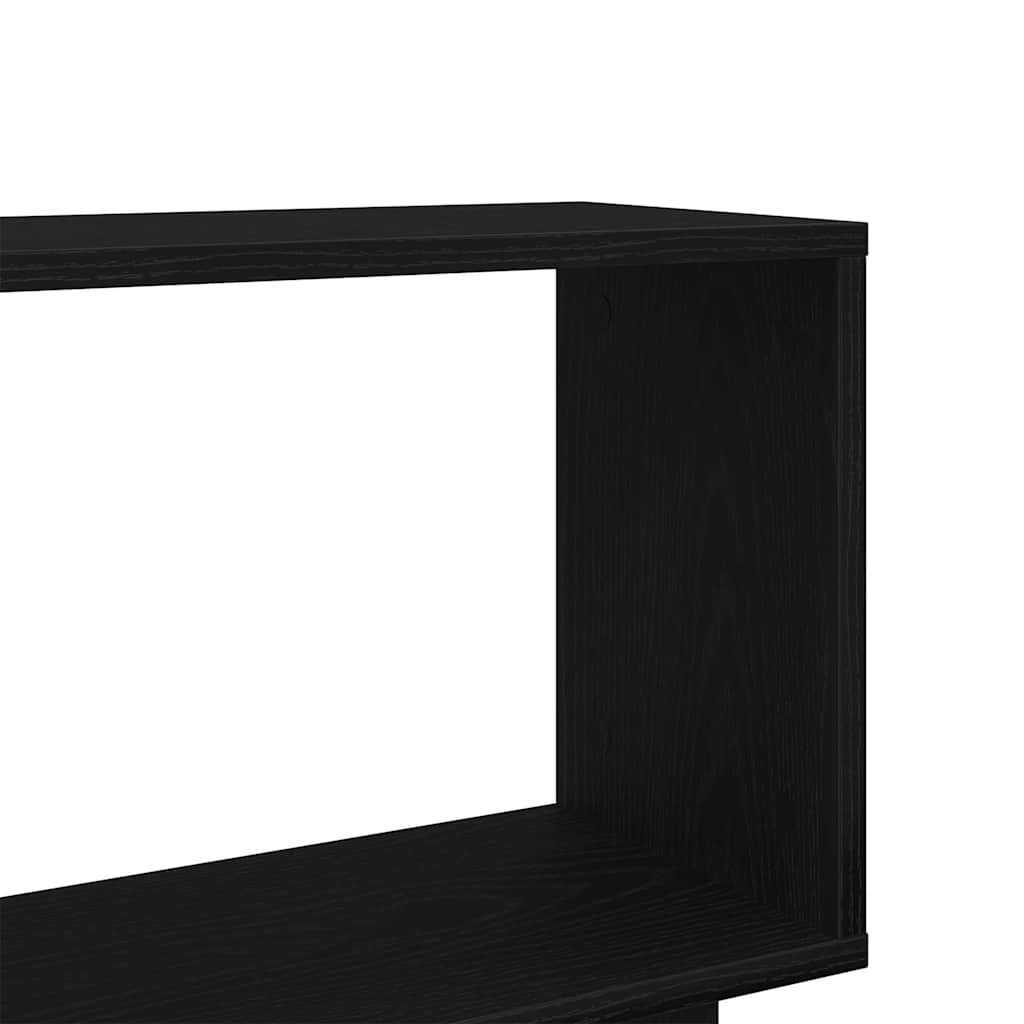Bokhylle svart eik 80x24x96 cm konstruert tre