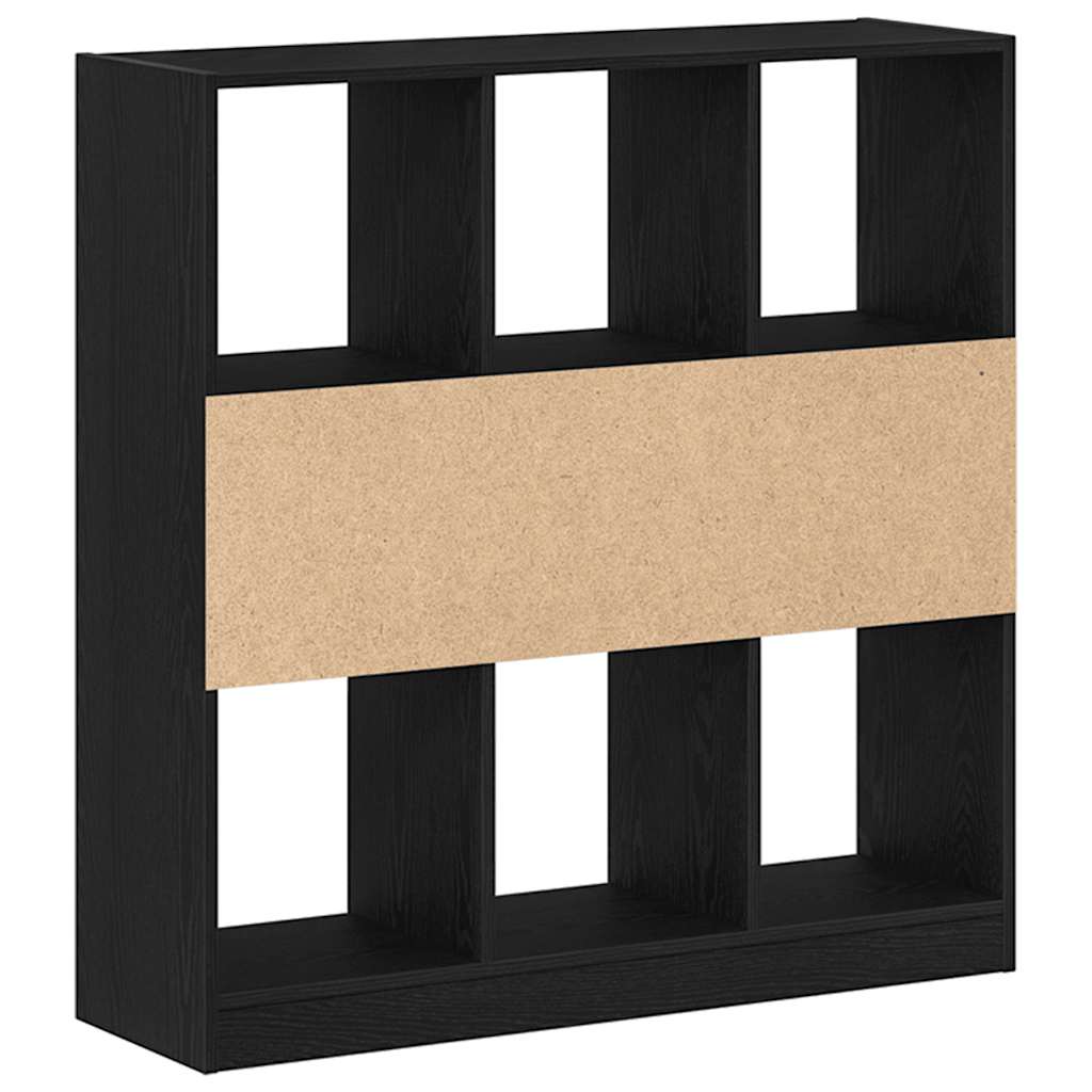 Bokskap svart eik 97,5x29,5x100 cm konstruert tre