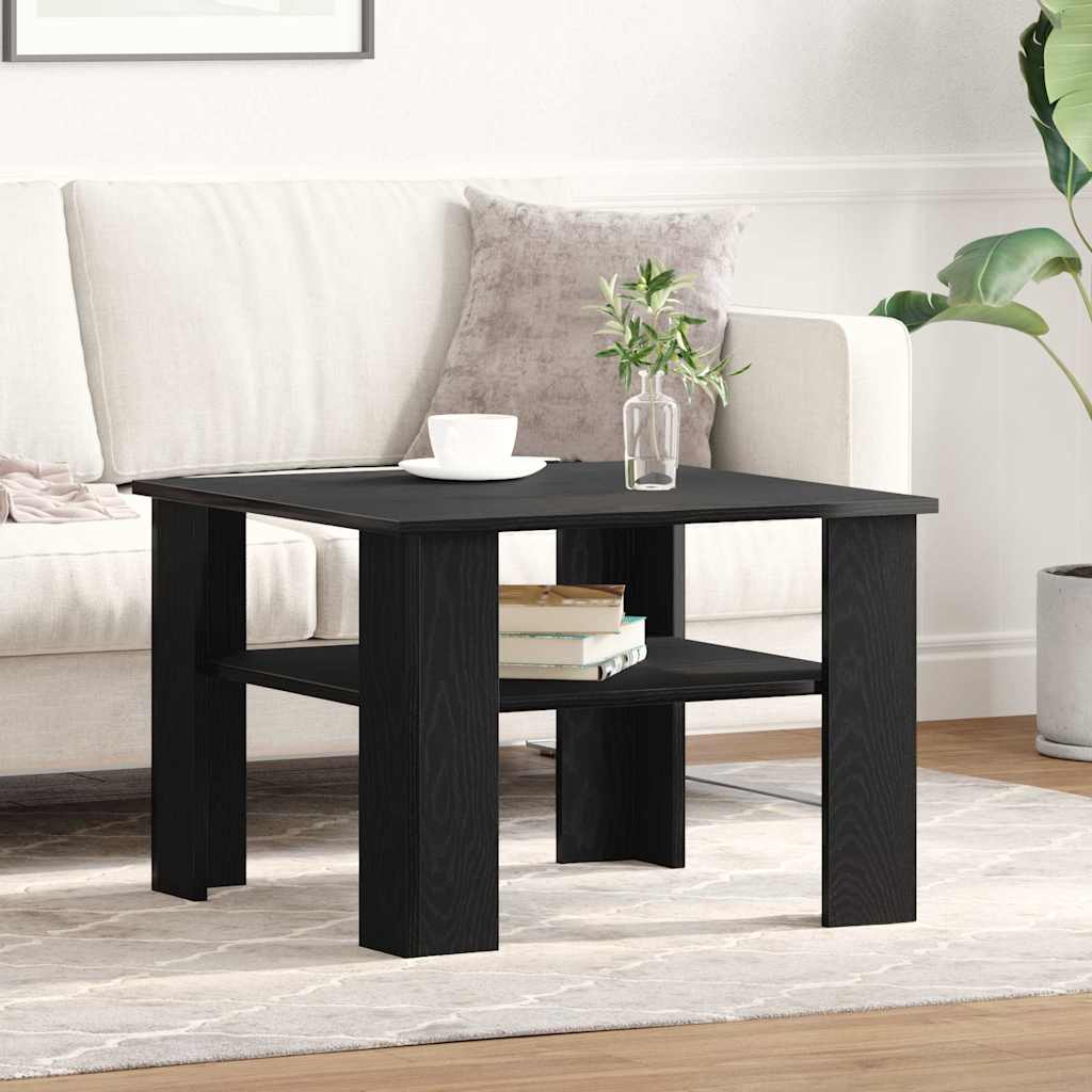 Kaffebord Svart Eik 60 x 60 x 42 cm Konstruert tre
