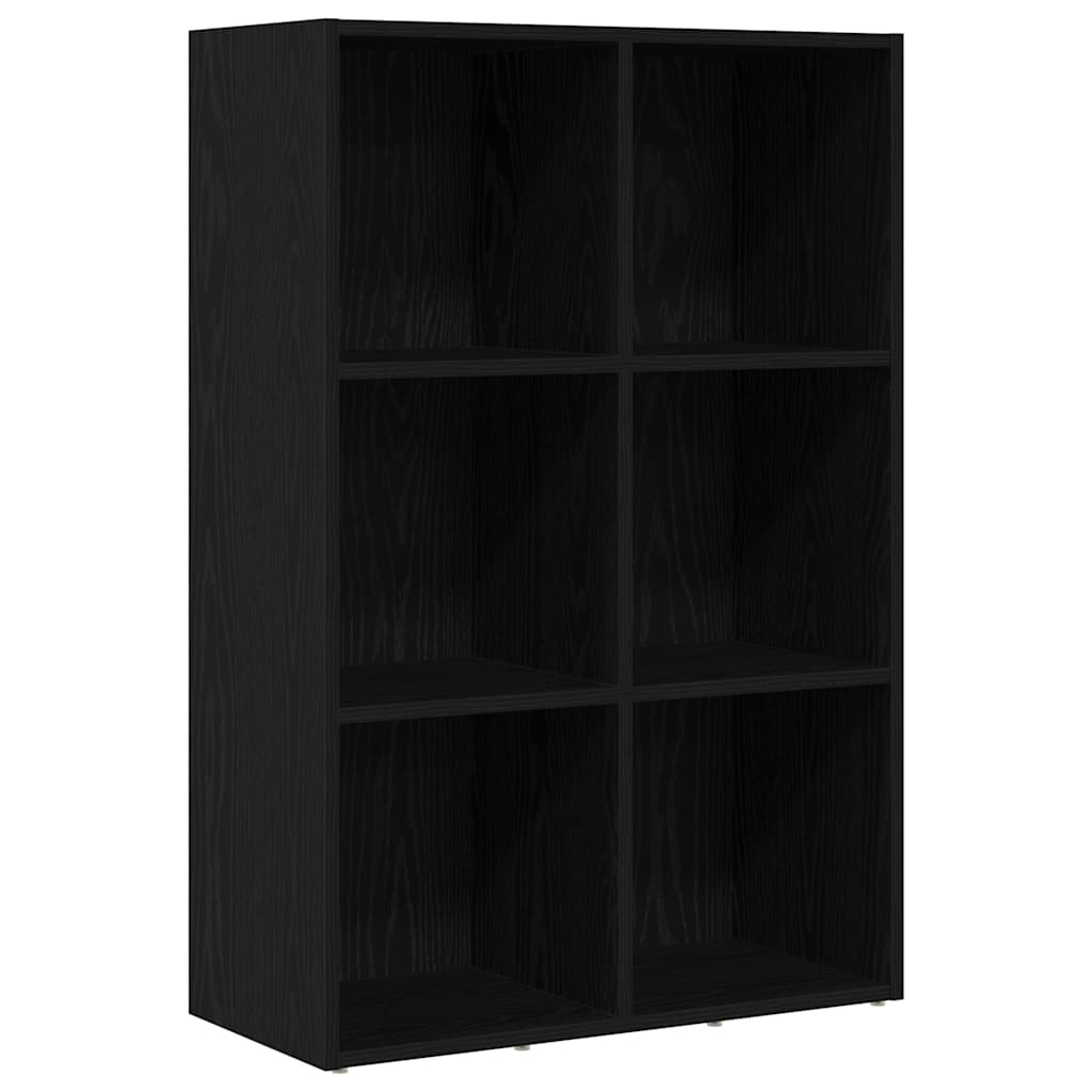Bokskap svart eik 66x30x98 cm konstruert tre