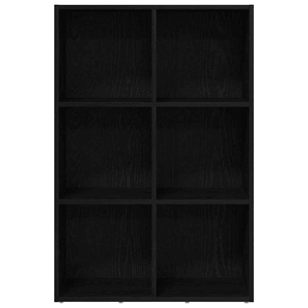 Bokskap svart eik 66x30x98 cm konstruert tre