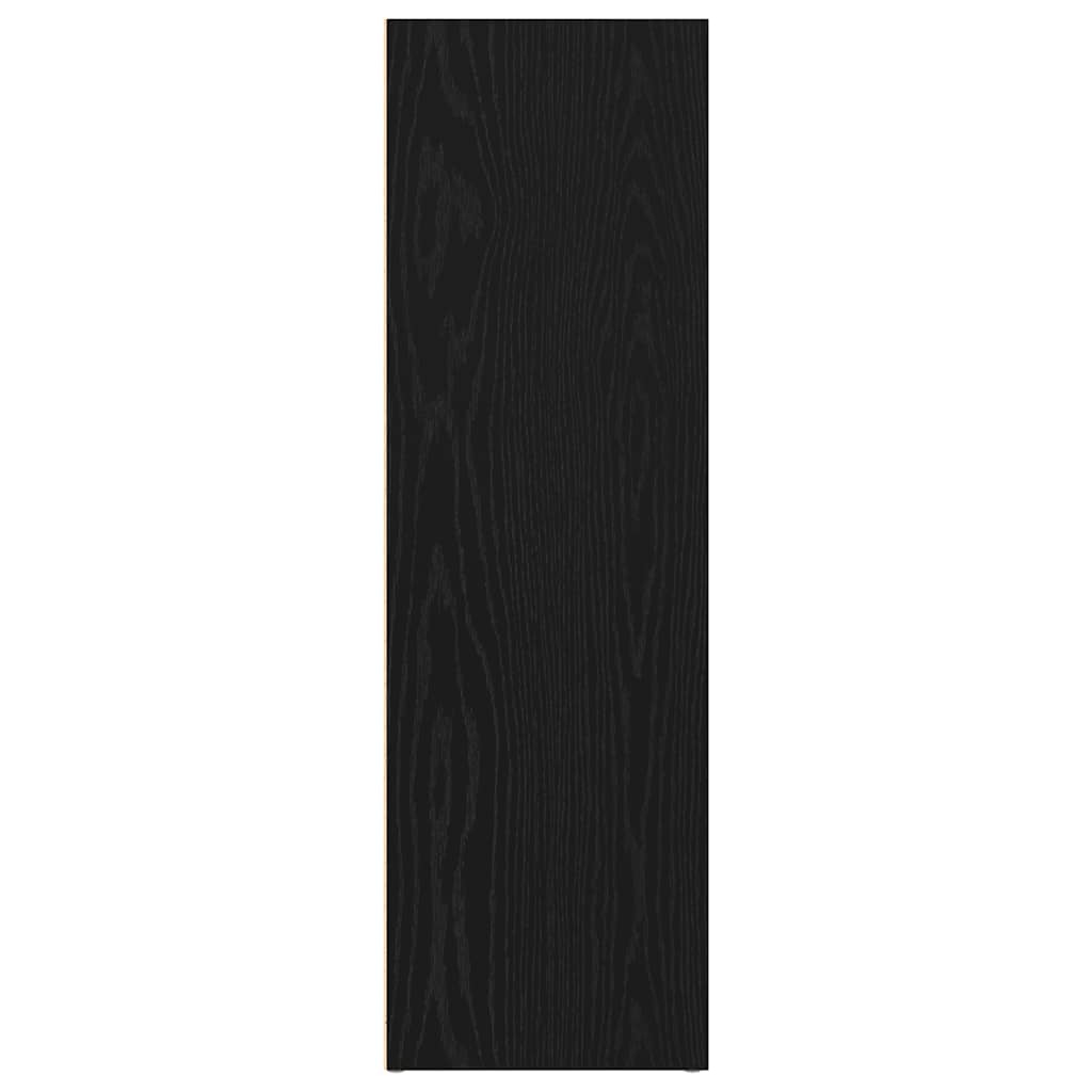 Bokskap svart eik 66x30x98 cm konstruert tre