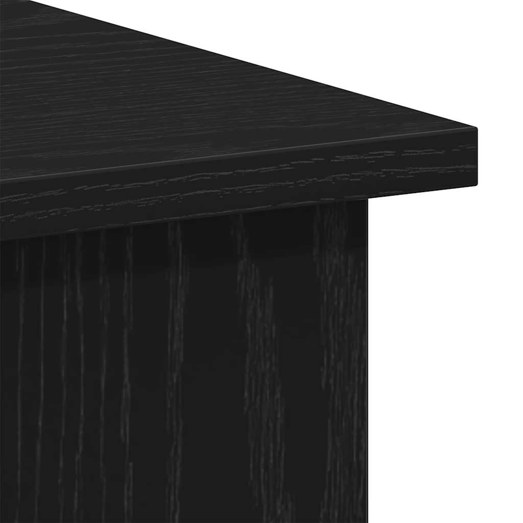 Skrivebord svart eik 100x55x75 cm konstruert tre