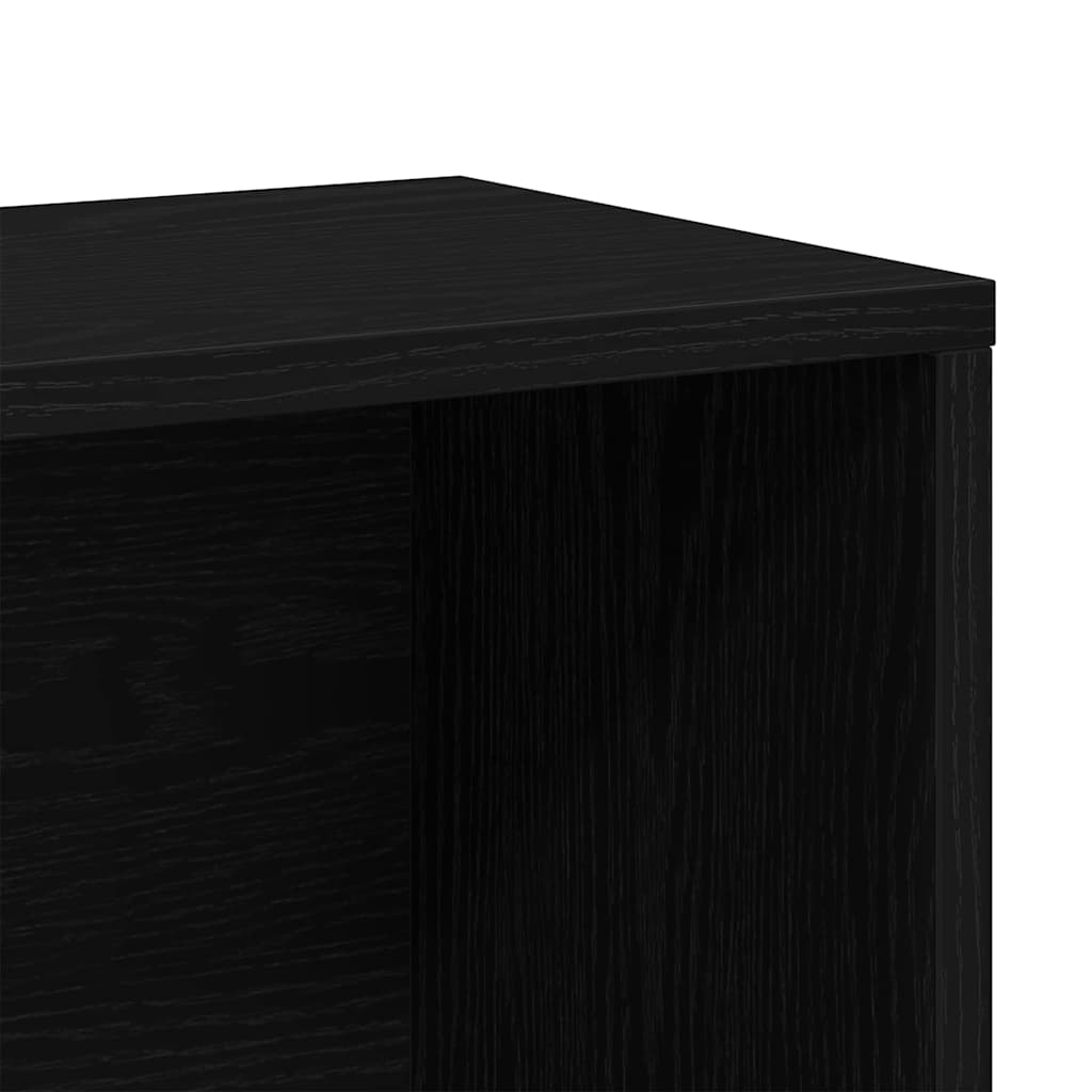 Bokskap Svart Eik 155 x 24 x 160 cm Konstruert tre