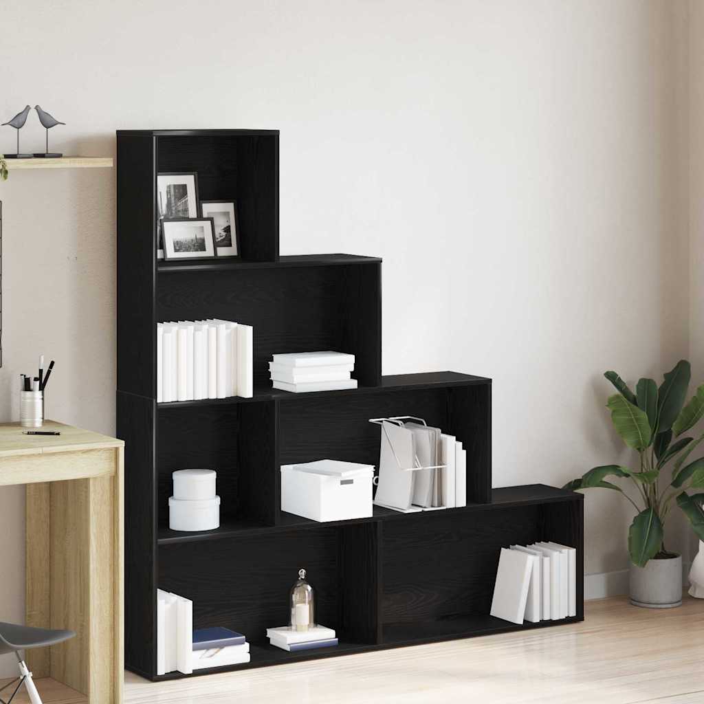 Bokskap Svart Eik 155 x 24 x 160 cm Konstruert tre