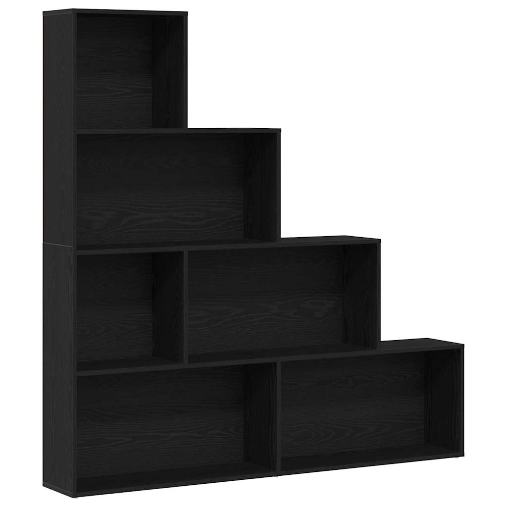 Bokskap Svart Eik 155 x 24 x 160 cm Konstruert tre