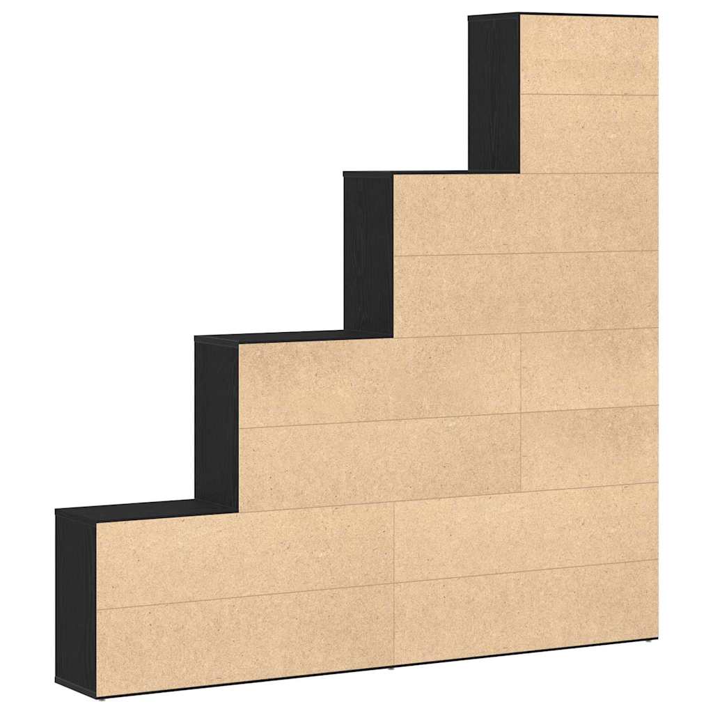 Bokskap Svart Eik 155 x 24 x 160 cm Konstruert tre