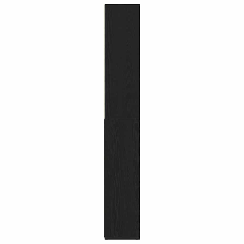 Bokskap Svart Eik 155 x 24 x 160 cm Konstruert tre