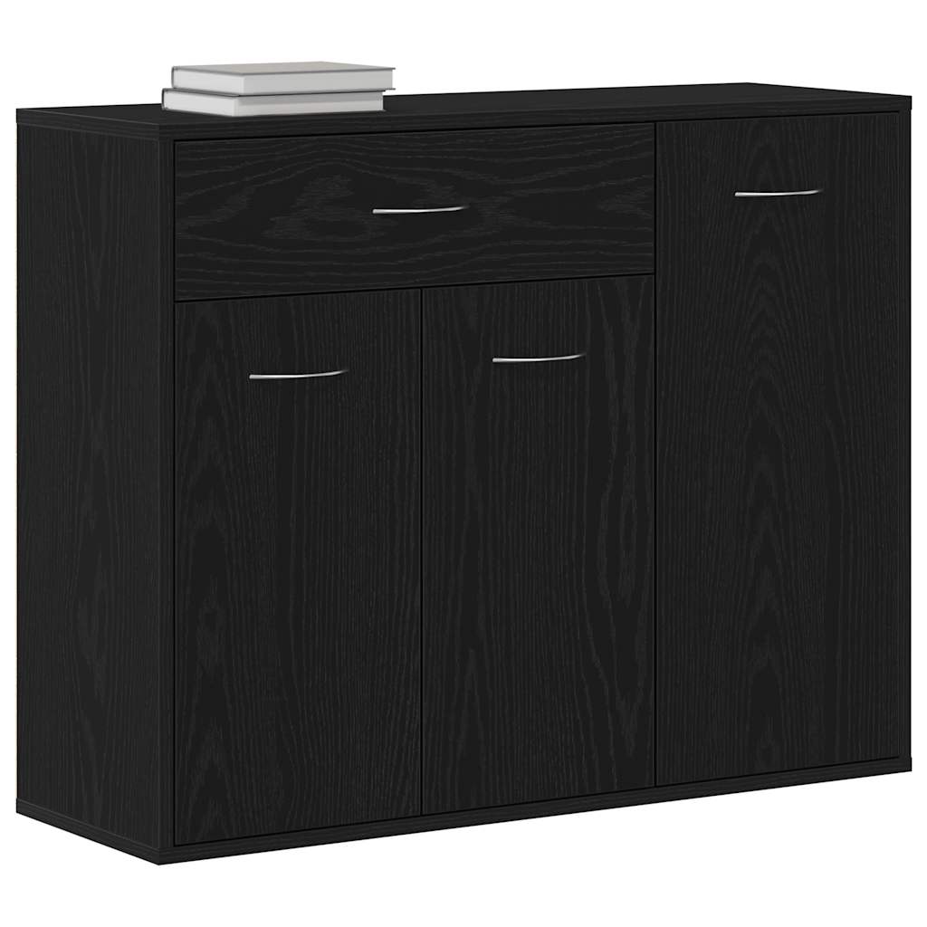 Skjenk svart eik 88x30x70 cm konstruert tre