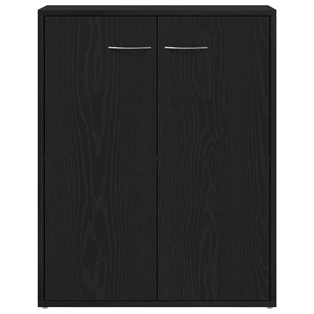 Skjenk svart eik 60x30x75 cm konstruert tre