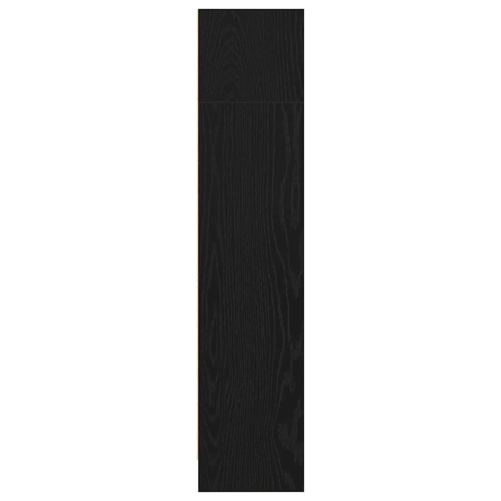 Bokhylle svart eik 40x24x109 cm konstruert tre