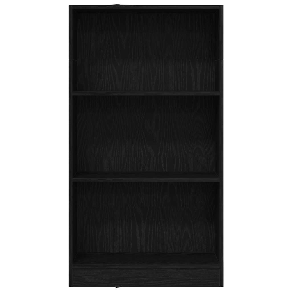 Bokhylle svart eik 60x24x109 cm konstruert tre