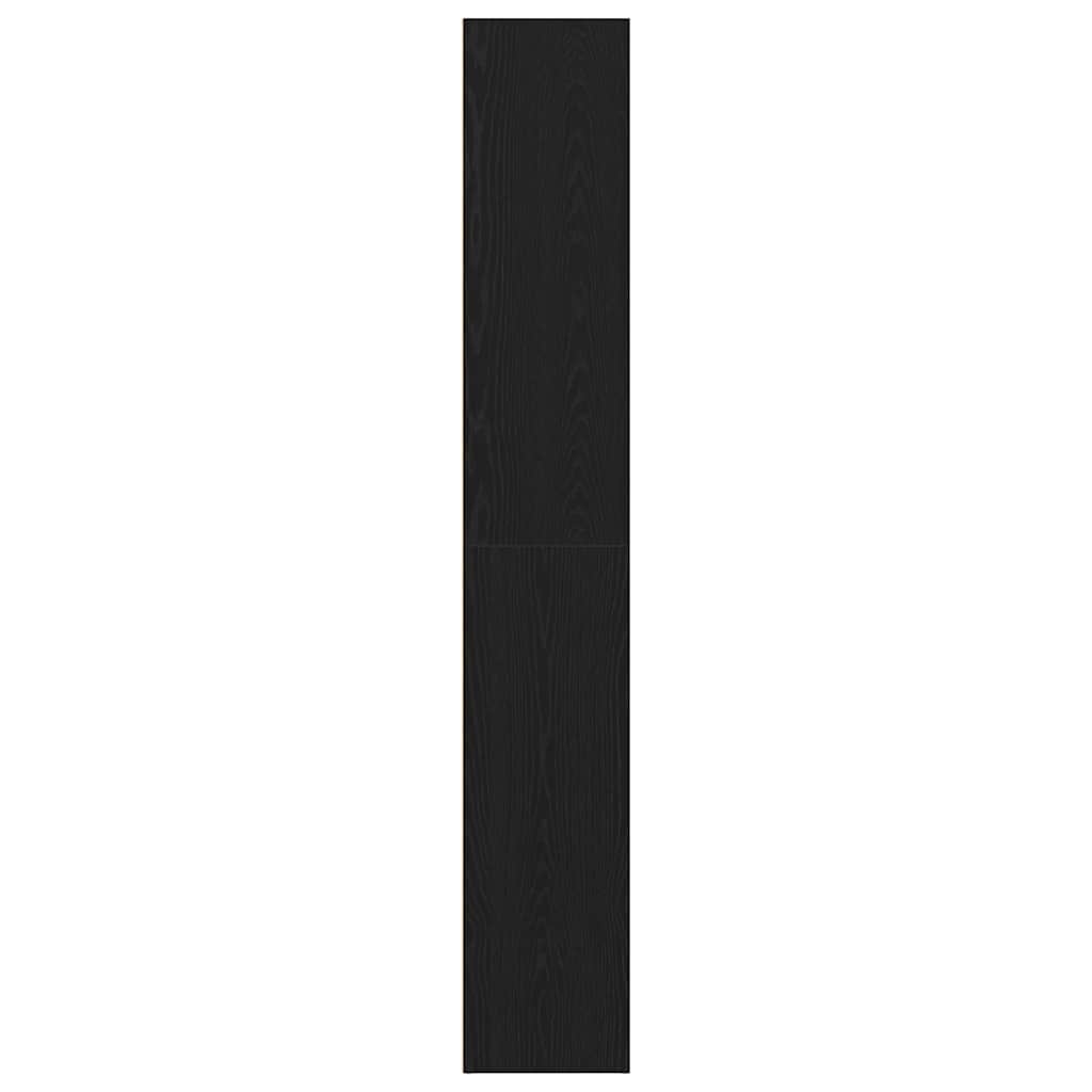 Bokhylle svart eik 60x30x189 cm konstruert tre
