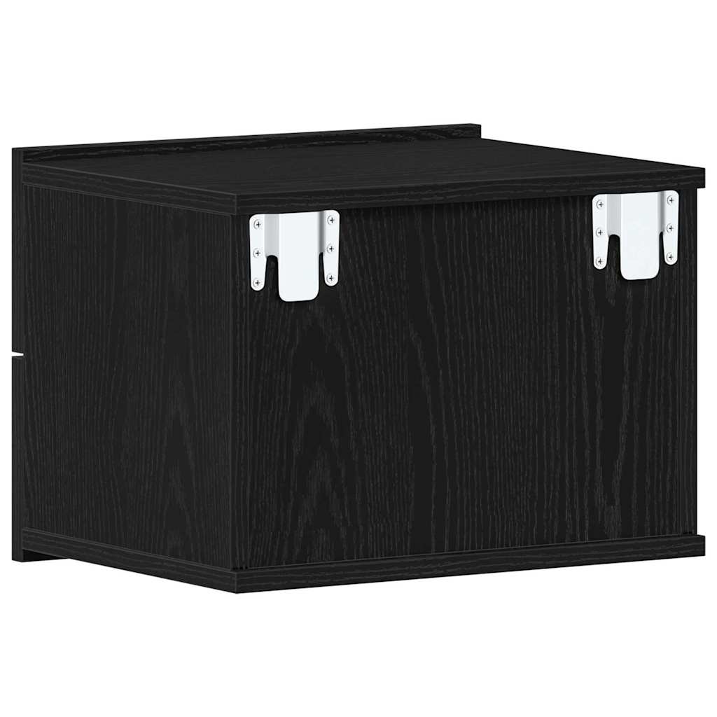 Nattbordskap 2 pcs Svart Eik 40 x 30 x 30 cm Konstruert tre