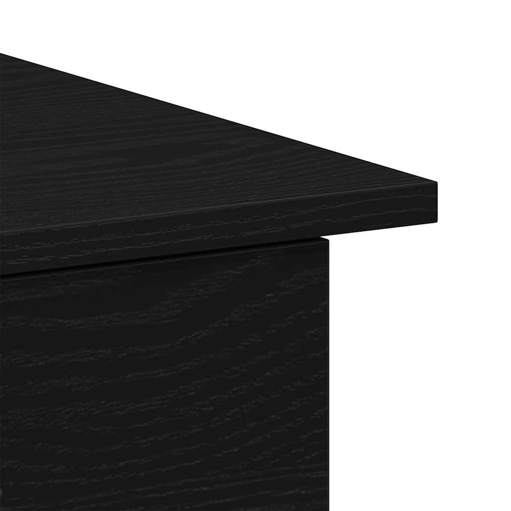 Skrivebord med skuff Svart Eik 100 x 50 x 76 cm Konstruert tre