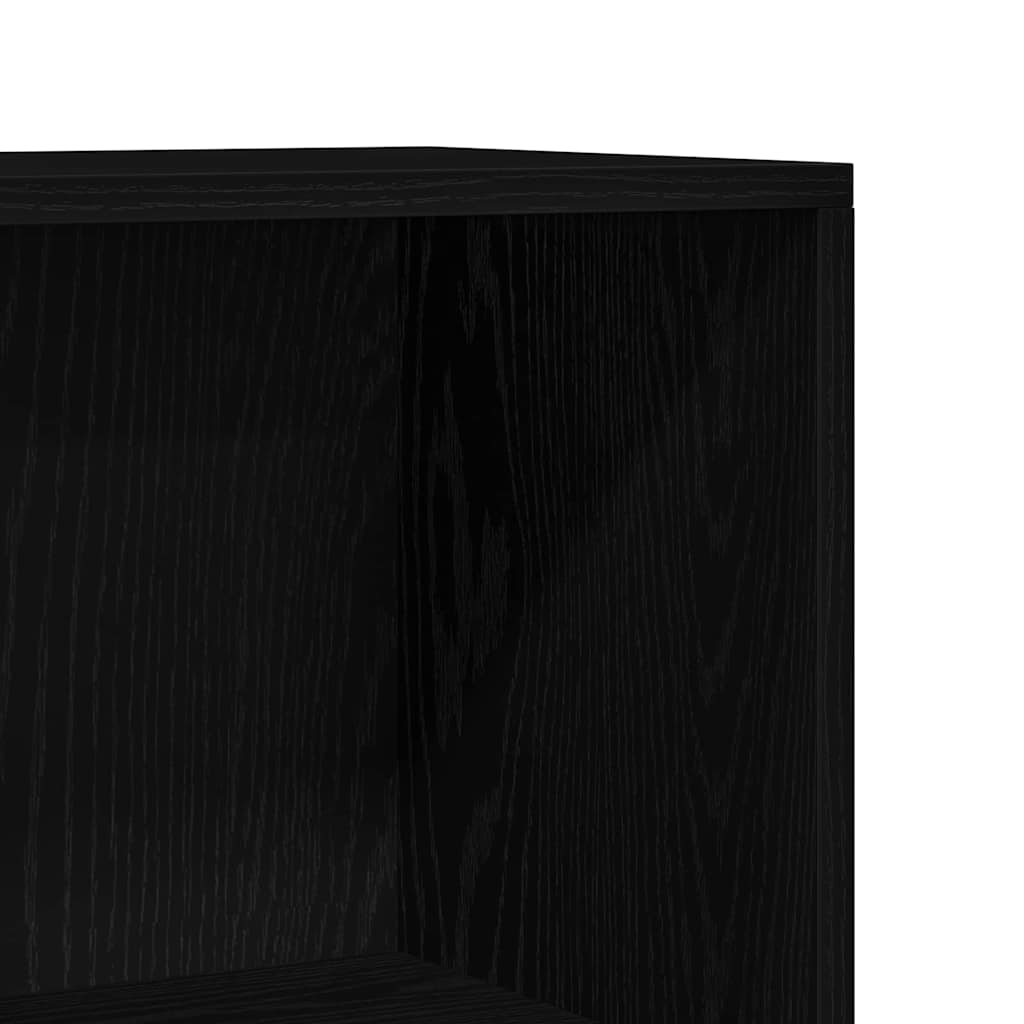 Bokhylle Svart Eik 60 x 24 x 176 cm Konstruert tre