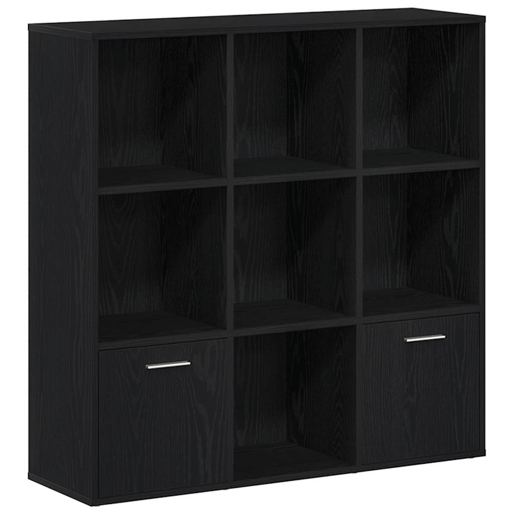 Bokhylle svart eik 98x29x97,5 cm konstruert tre
