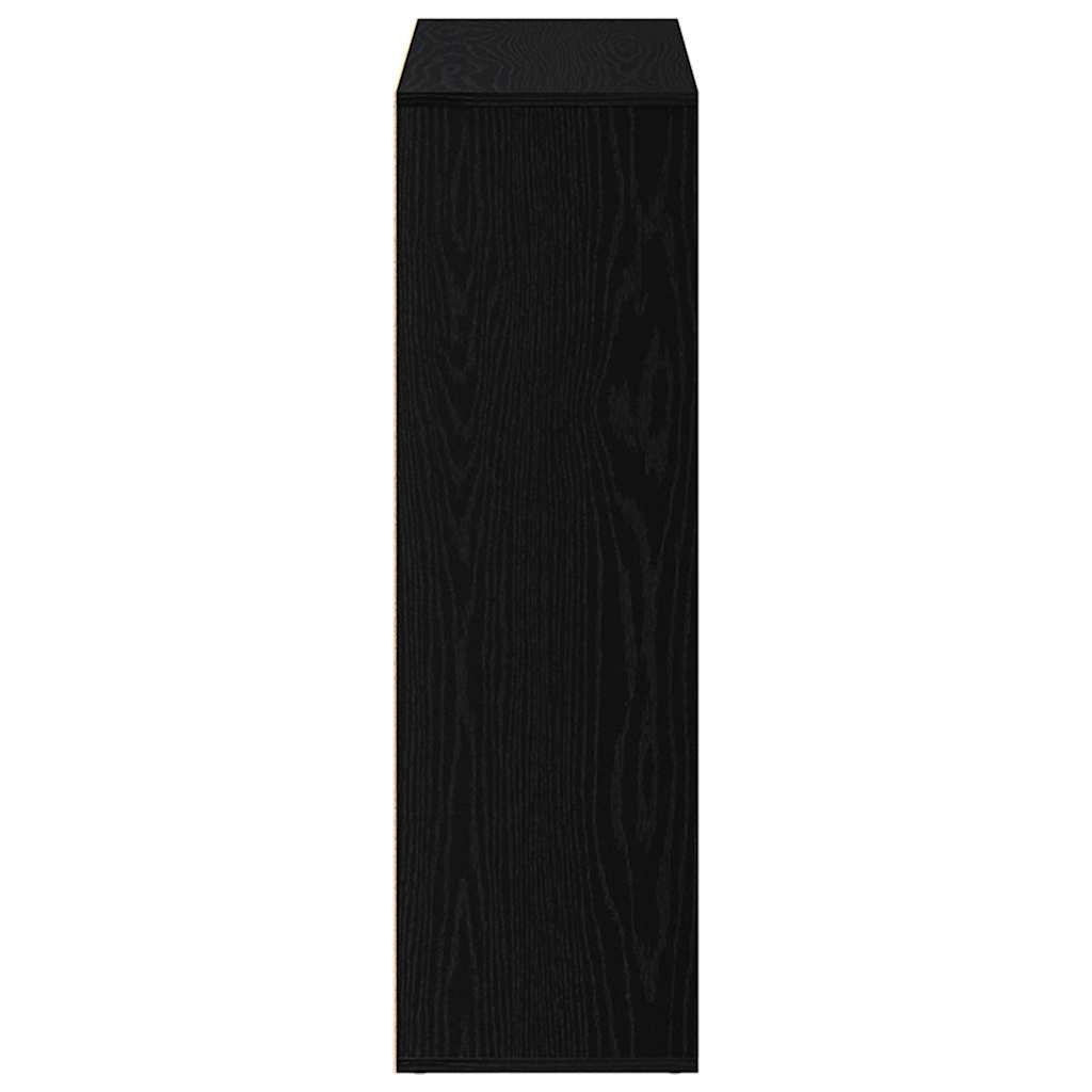 Bokskap svart eik 98x29x97,5 cm konstruert tre