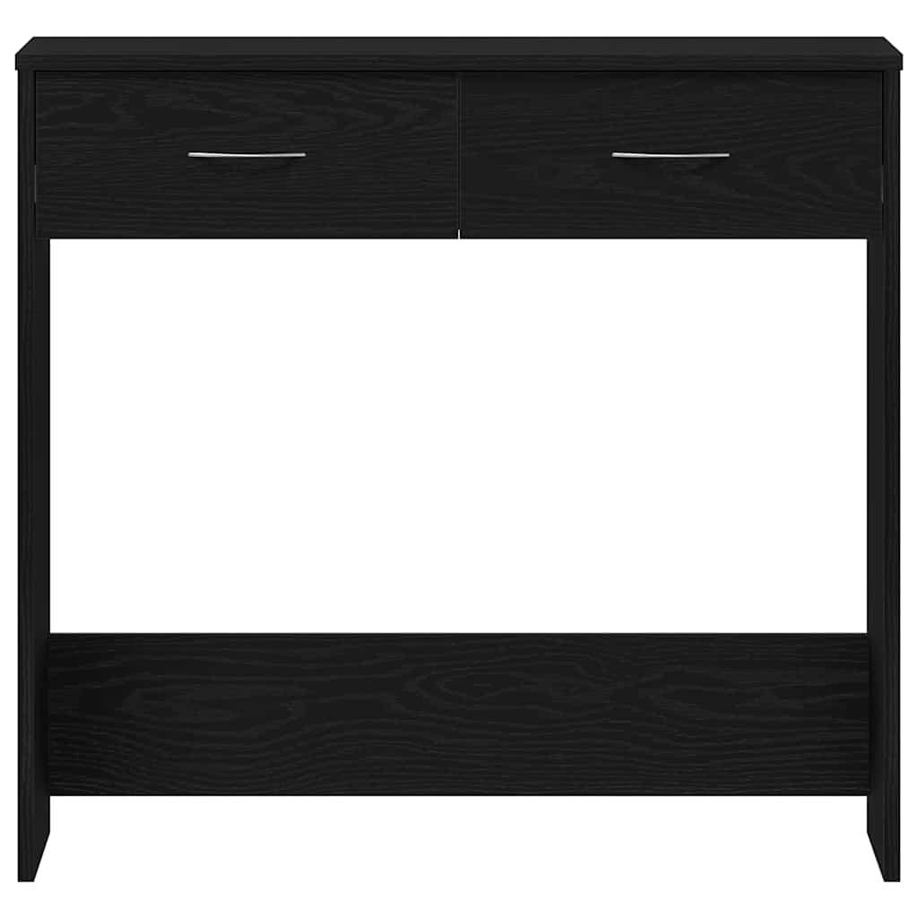 Skrivebord med skuff Svart Eik 80 x 40 x 75 cm Konstruert tre