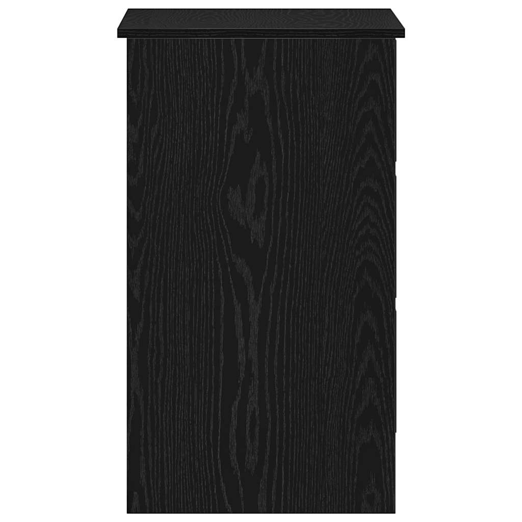 Skrivebord svart eik 90x45x76 cm konstruert tre
