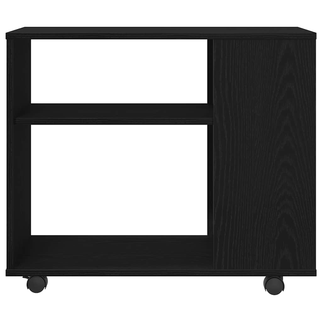 Sidebord svart eik 70x35x60 cm konstruert tre