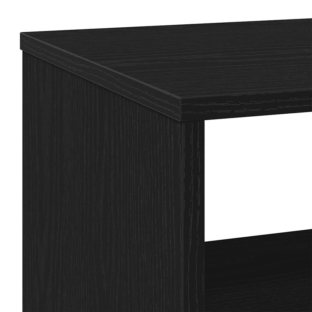 Sidebord svart eik 70x35x60 cm konstruert tre
