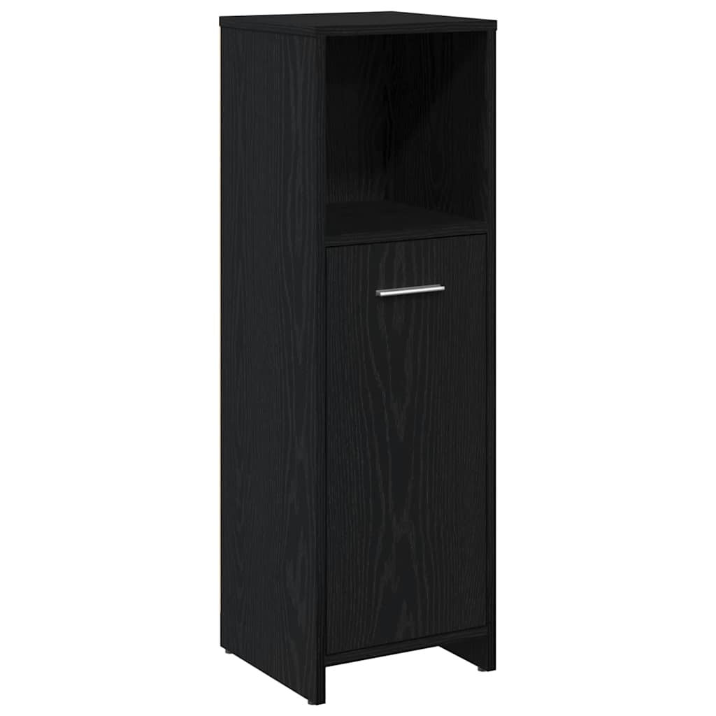 Baderomsskap svart eik 30x30x95 cm konstruert tre