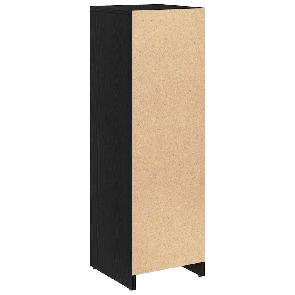 Baderomsskap svart eik 30x30x95 cm konstruert tre