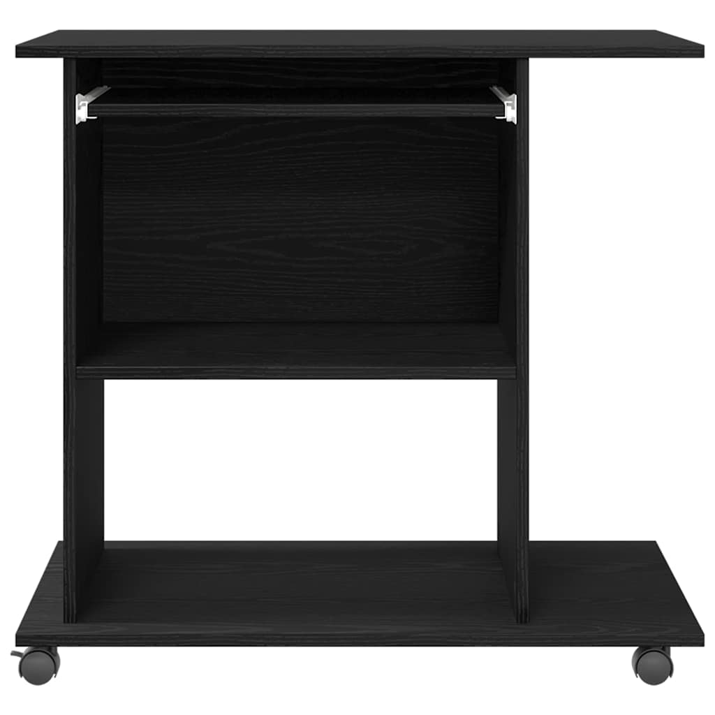 Databord svart eik 80x50x75 cm konstruert tre