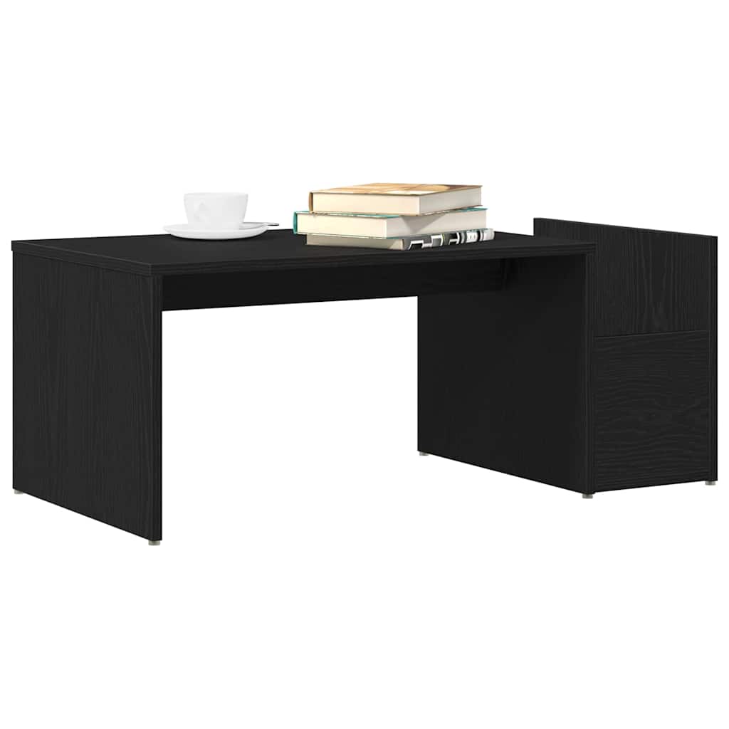 Kaffebord Svart Eik 90 x 45 x 35 cm Konstruert tre