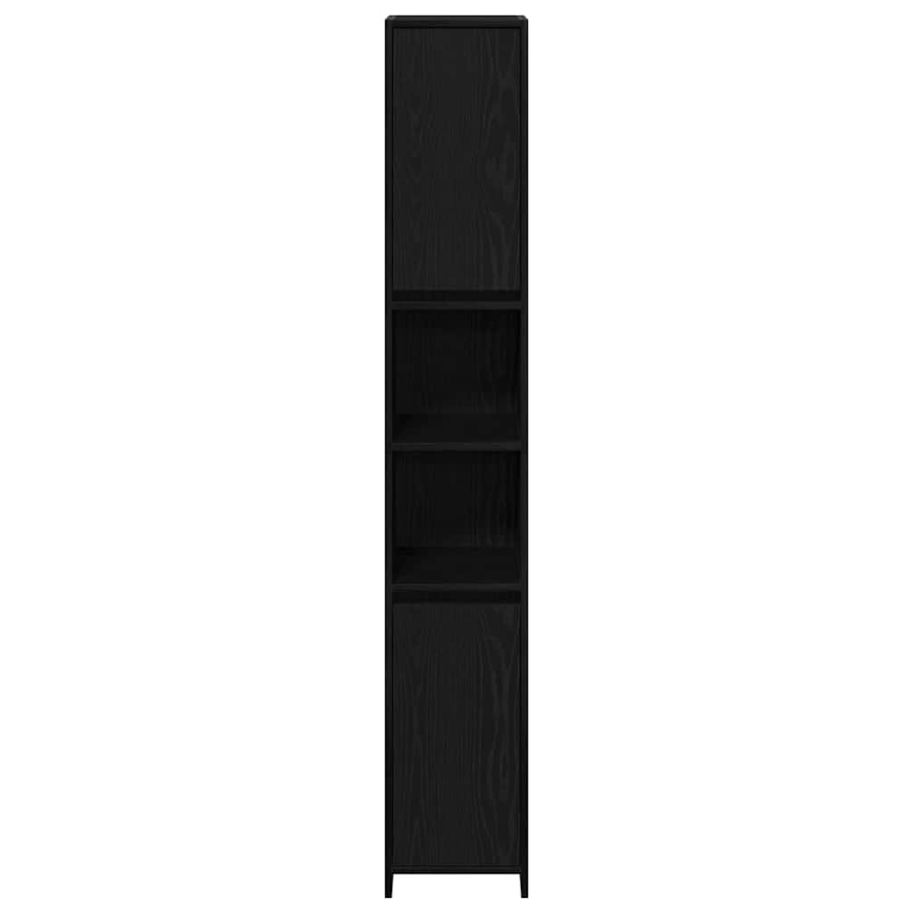 Baderomsskap Svart Eik 30 x 30 x 183,5 cm Konstruert tre