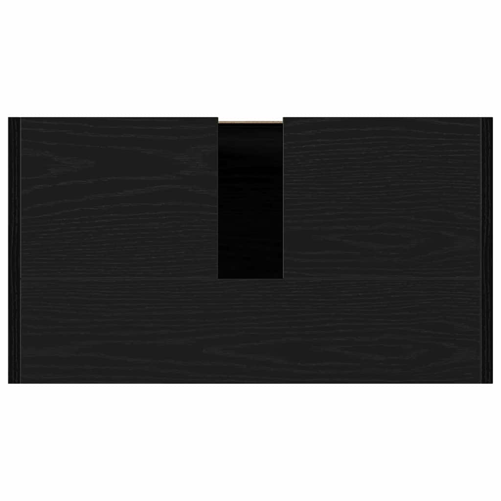 Baderomsskap med dør Svart Eik 60 x 33 x 60 cm Konstruert tre