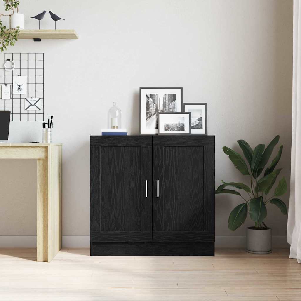 Bokskap Svart Eik 82,5 x 30,5 x 80 cm Konstruert tre