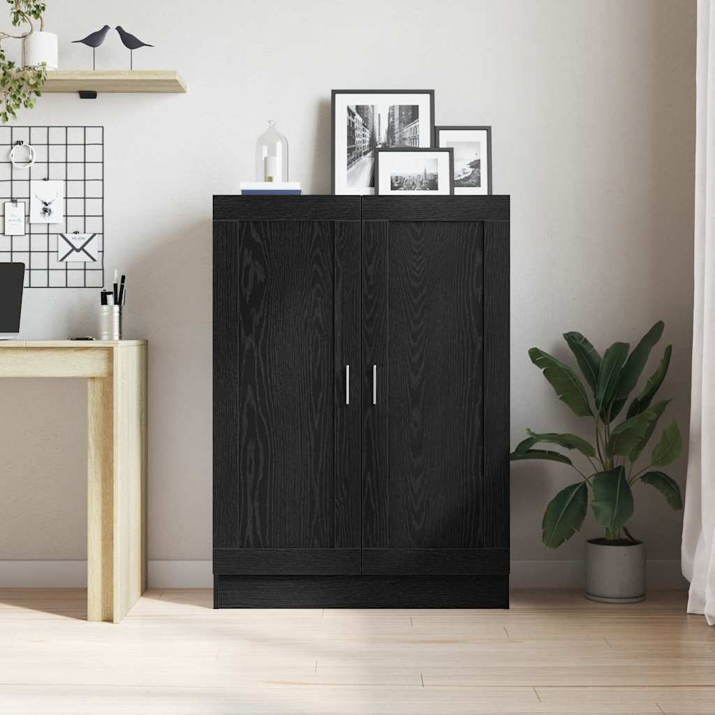 Bokskap Svart Eik 82,5 x 30,5 x 115 cm Konstruert tre