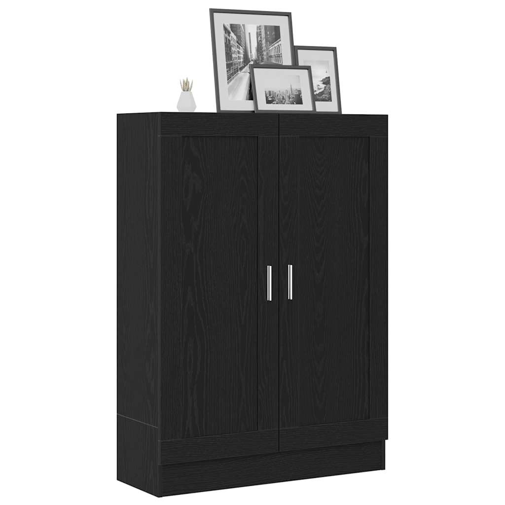 Bokskap Svart Eik 82,5 x 30,5 x 115 cm Konstruert tre