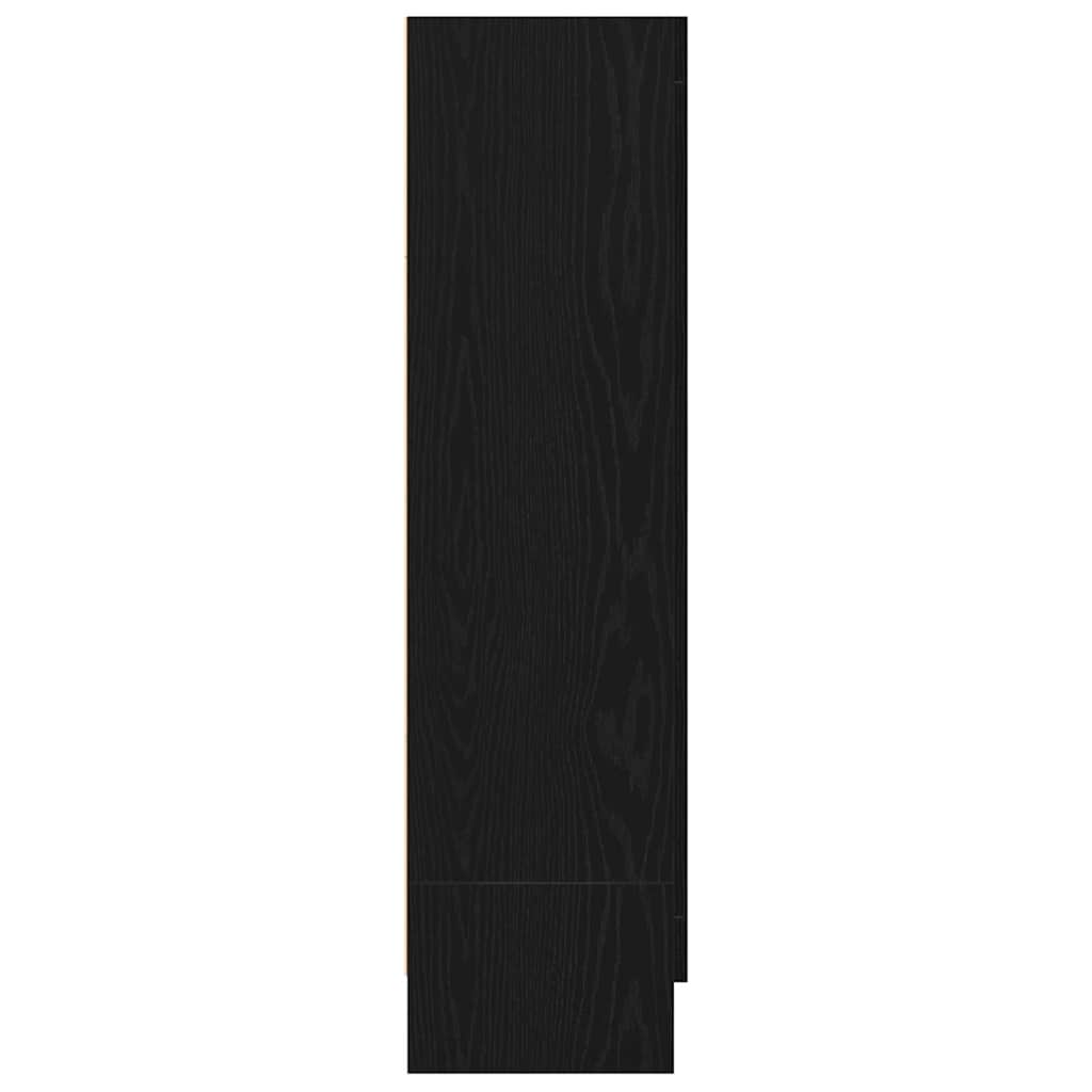 Bokskap Svart Eik 82,5 x 30,5 x 115 cm Konstruert tre