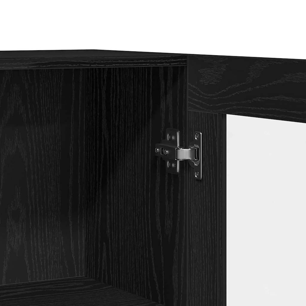 Serviesskap Svart Eik 120 x 30,5 x 70 cm Konstruert tre