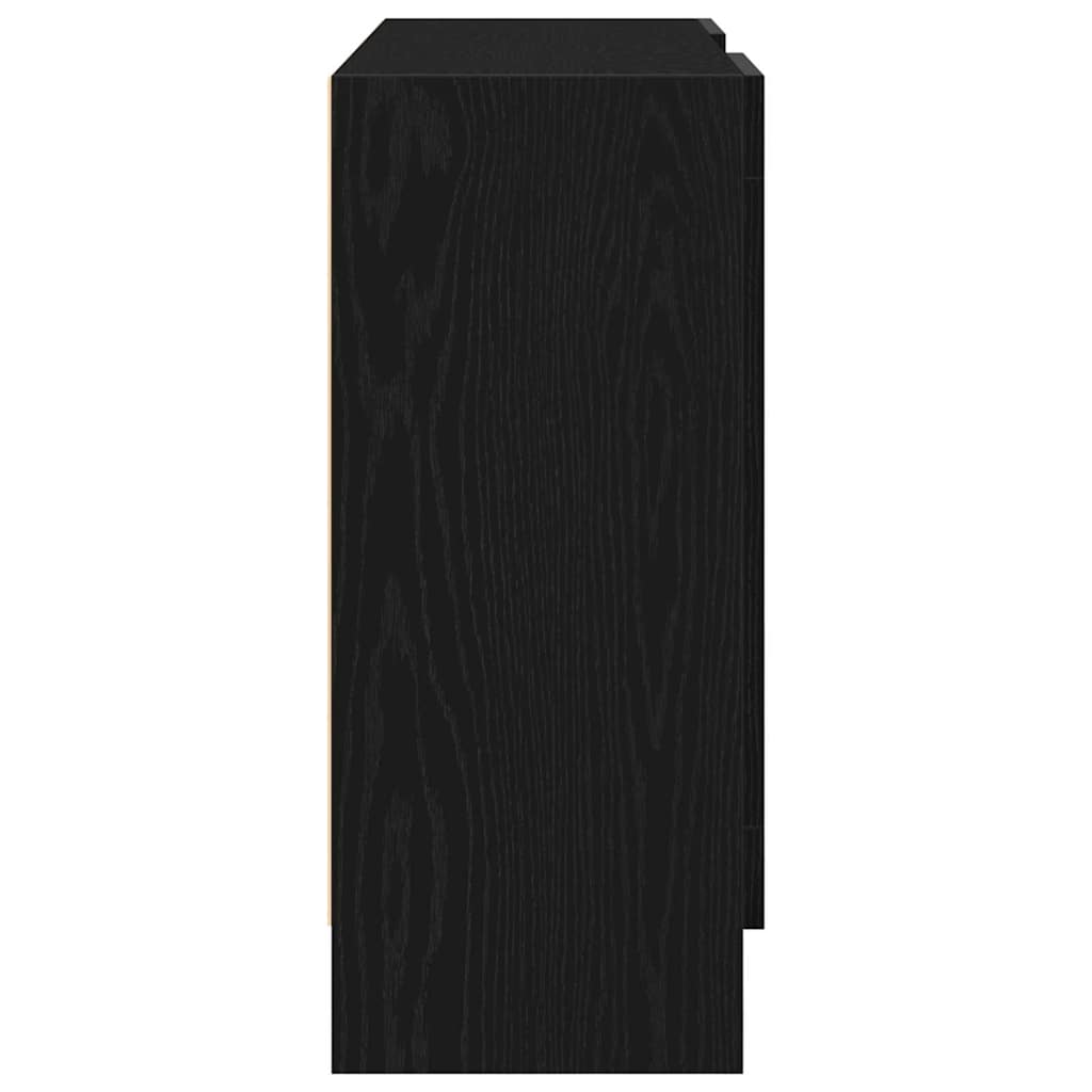 Serviesskap Svart Eik 120 x 30,5 x 70 cm Konstruert tre
